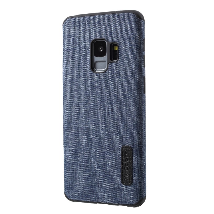 Canvas Cloth Coated TPU Cell Phone Cover for Samsung Galaxy S9 SM-G960 - Baby Blue-3