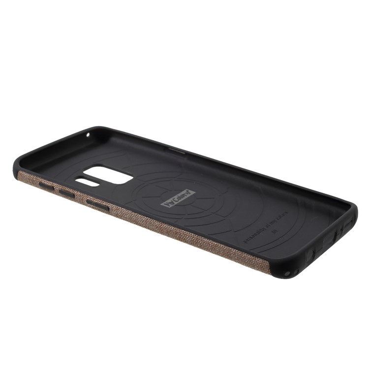 Canvas Cloth Coated TPU Back Phone Shell for Samsung Galaxy S9 SM-G960 - Khaki-5