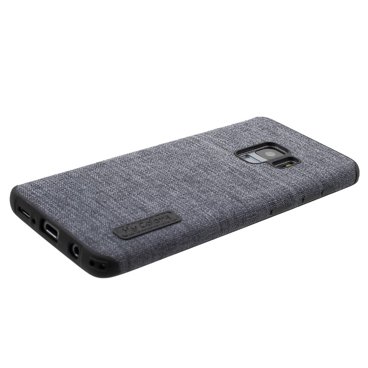 Canvas Cloth Coated TPU Phone Casing for Samsung Galaxy S9 SM-G960 - Grey-4