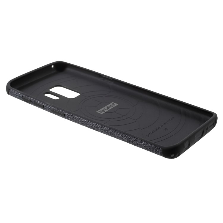 Canvas Cloth Coated TPU Phone Casing for Samsung Galaxy S9 SM-G960 - Grey-5