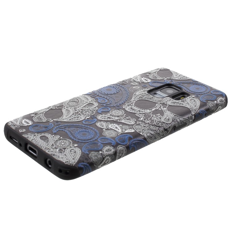 Embossed Pattern Soft TPU Cover for Samsung Galaxy S9 SM-G960 - Skulls-4