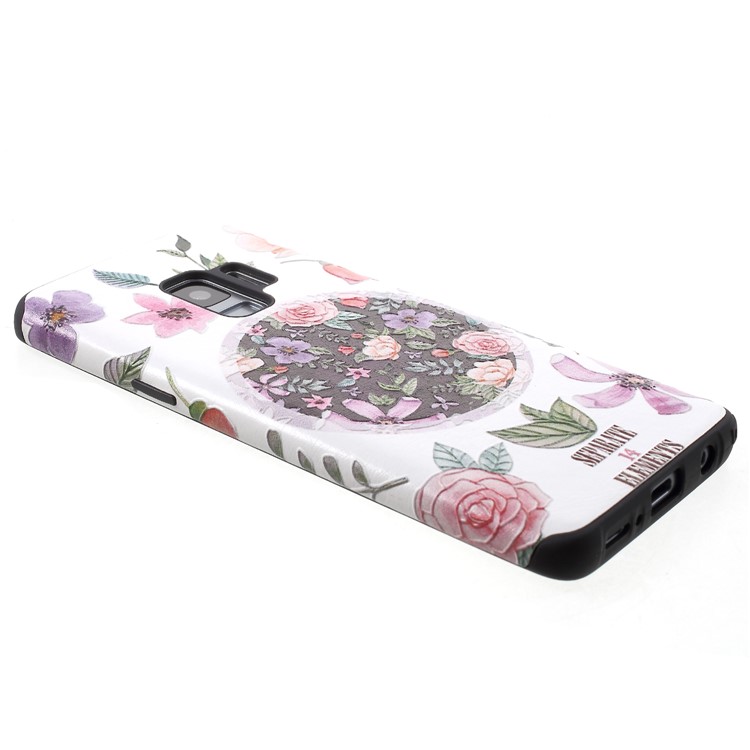 Embossed Pattern Soft TPU Phone Casing for Samsung Galaxy S9 SM-G960 - Pretty Flowers-4