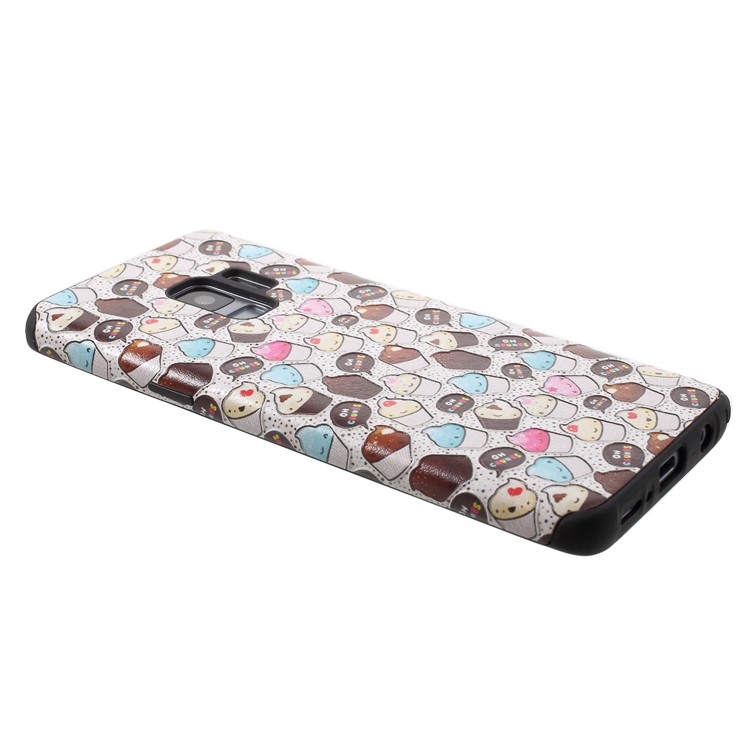 Embossed Pattern Soft TPU Mobile Shell for Samsung Galaxy S9 SM-G960 - Cup Cakes-4