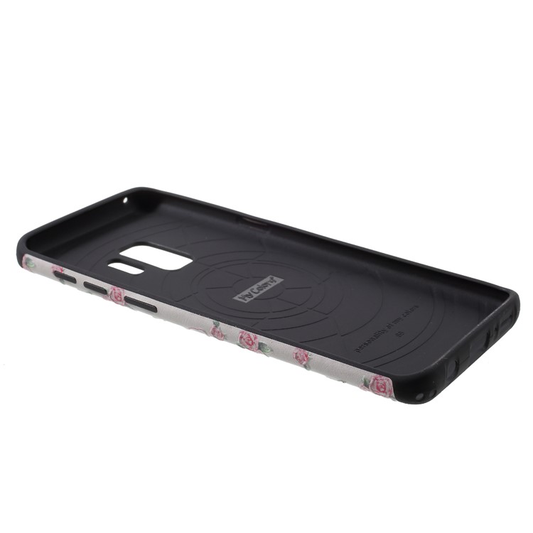 Embossed Pattern Soft TPU Cell Phone Case Accessory for Samsung Galaxy S9 SM-G960 - Cats and Flowers-5