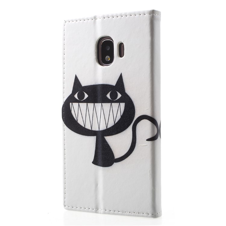 Pattern Printing Leather Wallet Stand Cover for Samsung Galaxy J2 Pro 2018 - Black Cat-2