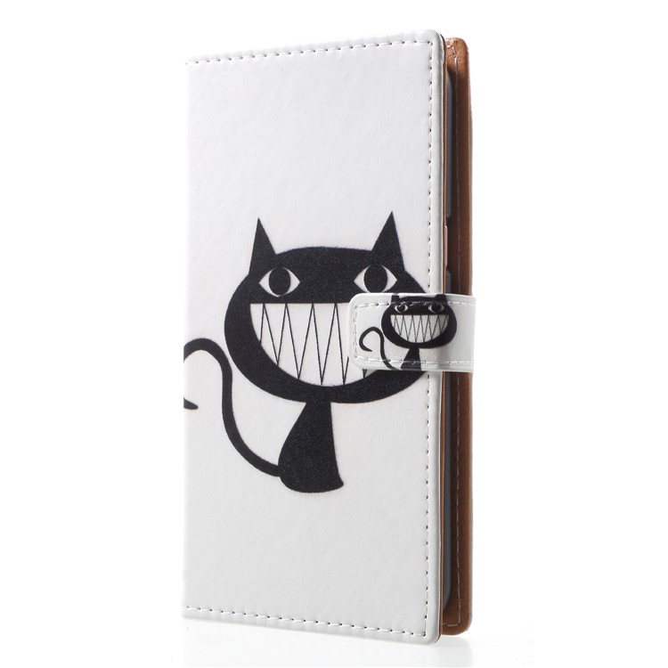 Pattern Printing Leather Wallet Stand Cover for Samsung Galaxy J2 Pro 2018 - Black Cat-3