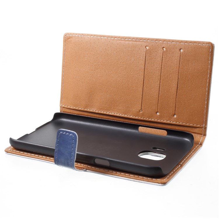 Patterned Leather Wallet Stand Mobile Cover for Samsung Galaxy J2 Pro 2018 - Police Public Call Box-7