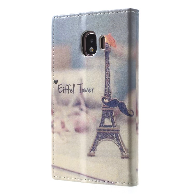 Pattern Printing Leather Wallet Protector Case for Samsung Galaxy J2 Pro 2018 - Eiffel Tower-2