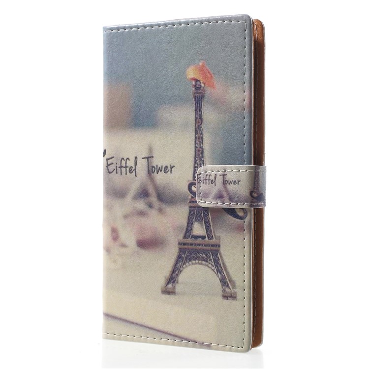 Pattern Printing Leather Wallet Protector Case for Samsung Galaxy J2 Pro 2018 - Eiffel Tower-3