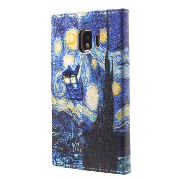 Pattern Printing Stand Leather Case Accessory for Samsung Galaxy J2 Pro 2018 - The Starry Night-2