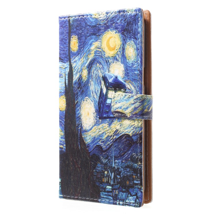 Pattern Printing Stand Leather Case Accessory for Samsung Galaxy J2 Pro 2018 - The Starry Night-3