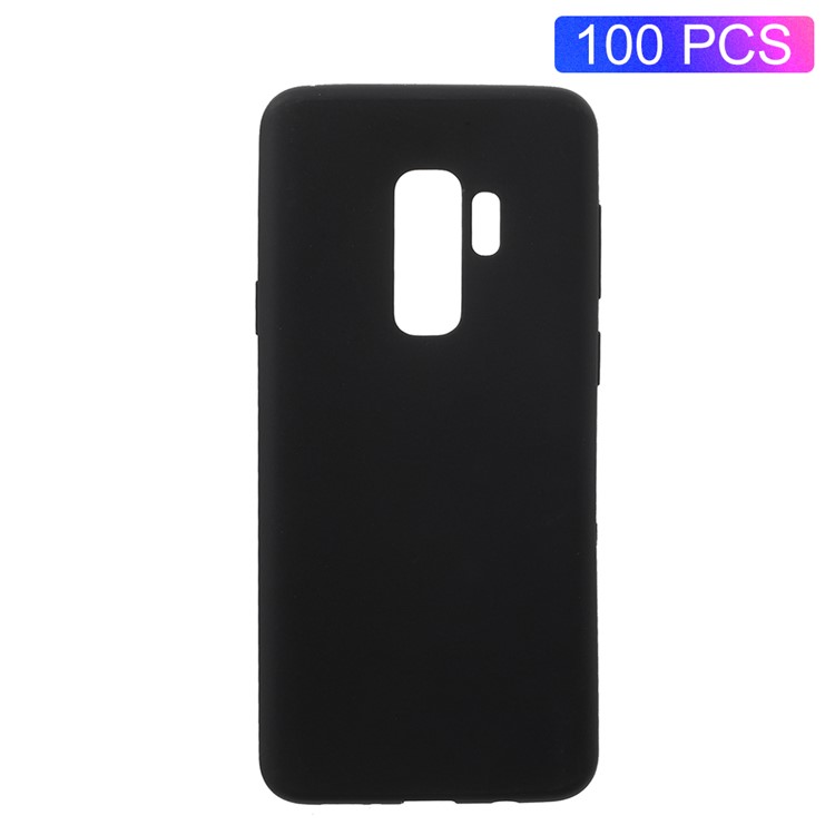 100Pcs Double-sided Matte TPU Case for Samsung Galaxy S9+ SM-G965 - Black-1