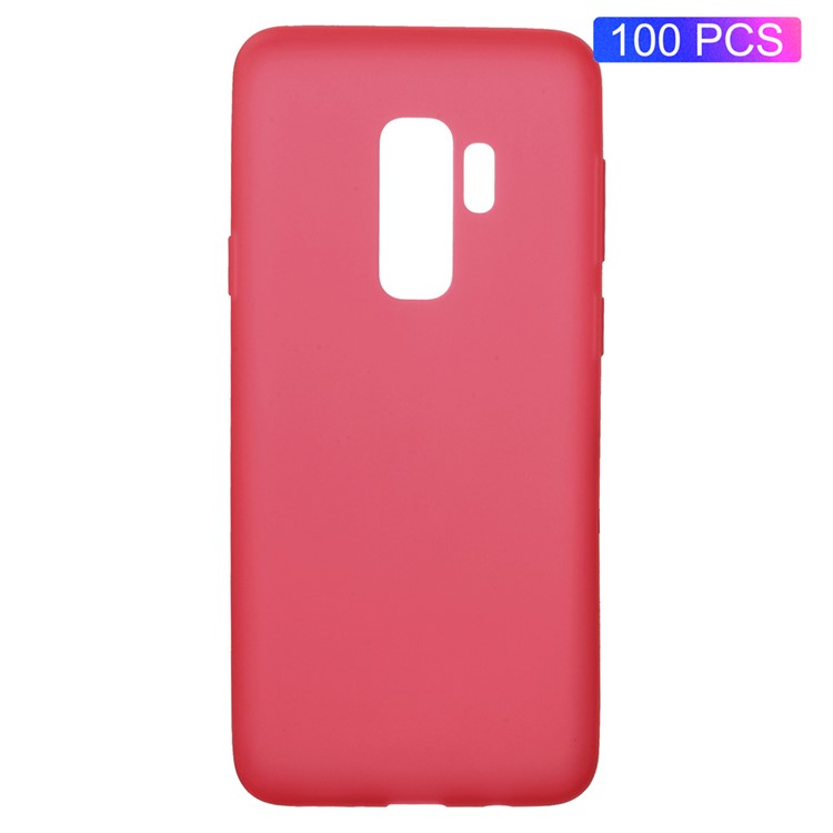 100Pcs Double-sided Matte TPU Shell for Samsung Galaxy S9 SM-G960 - Red-1