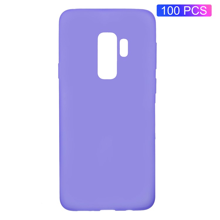 100Pcs Double-sided Matte TPU Cell Phone Cover for Samsung Galaxy S9 SM-G960 - Purple-1