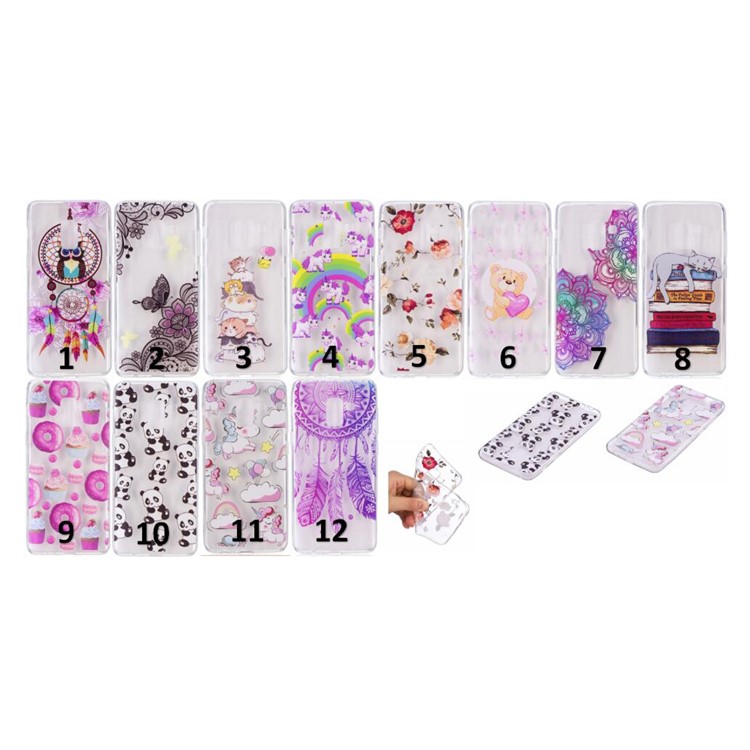 Embossment Patterned TPU Soft Back Case for Samsung Galaxy A8 (2018) - Owl on Dream Catcher-6