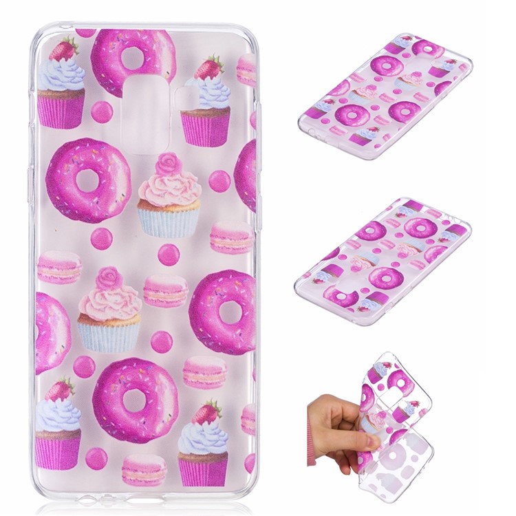 Embossment Patterned TPU Soft Case for Samsung Galaxy A8 (2018) - Dessert-1