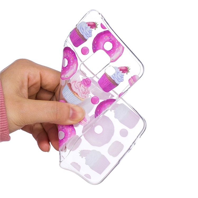 Embossment Patterned TPU Soft Case for Samsung Galaxy A8 (2018) - Dessert-5