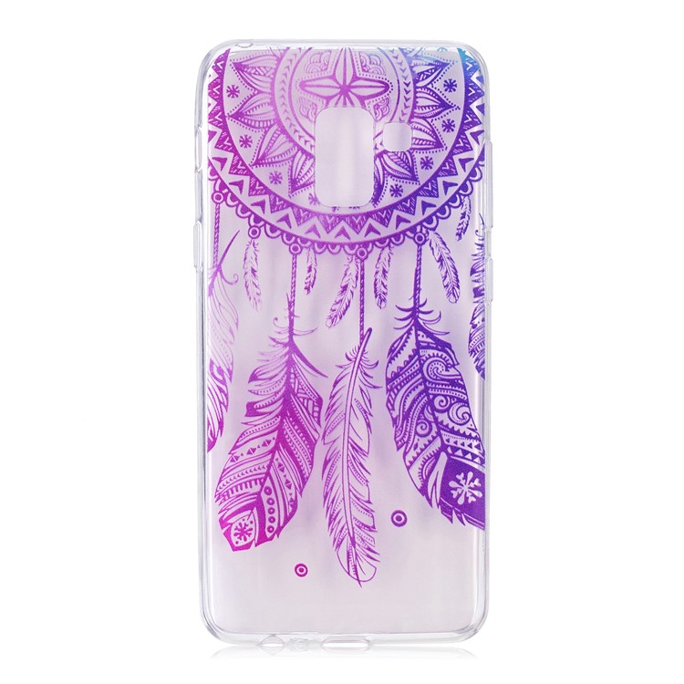 Embossment Patterned TPU Soft Back Casing for Samsung Galaxy A8 (2018) - Dream Catcher-2