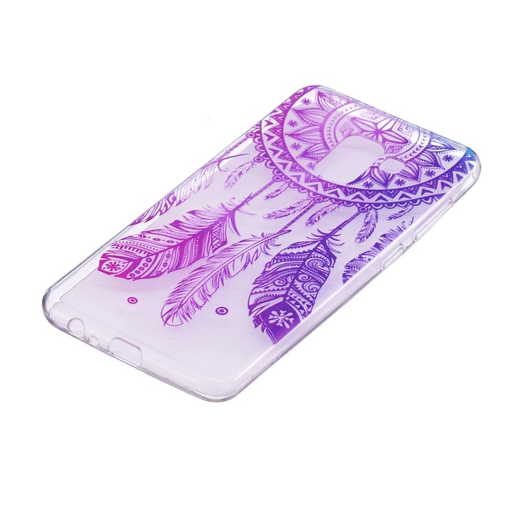 Embossment Patterned TPU Soft Back Casing for Samsung Galaxy A8 (2018) - Dream Catcher-3