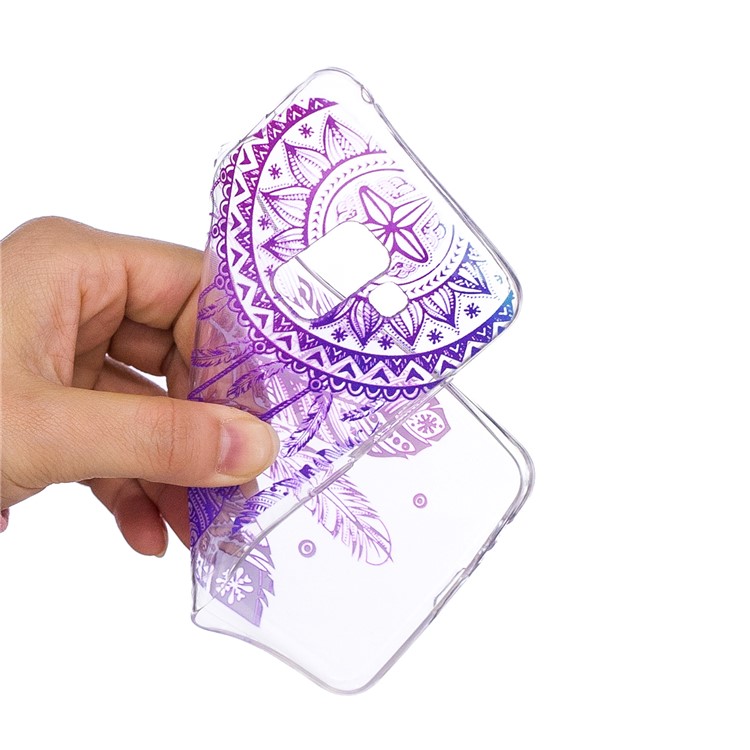 Embossment Patterned TPU Soft Back Casing for Samsung Galaxy A8 (2018) - Dream Catcher-5