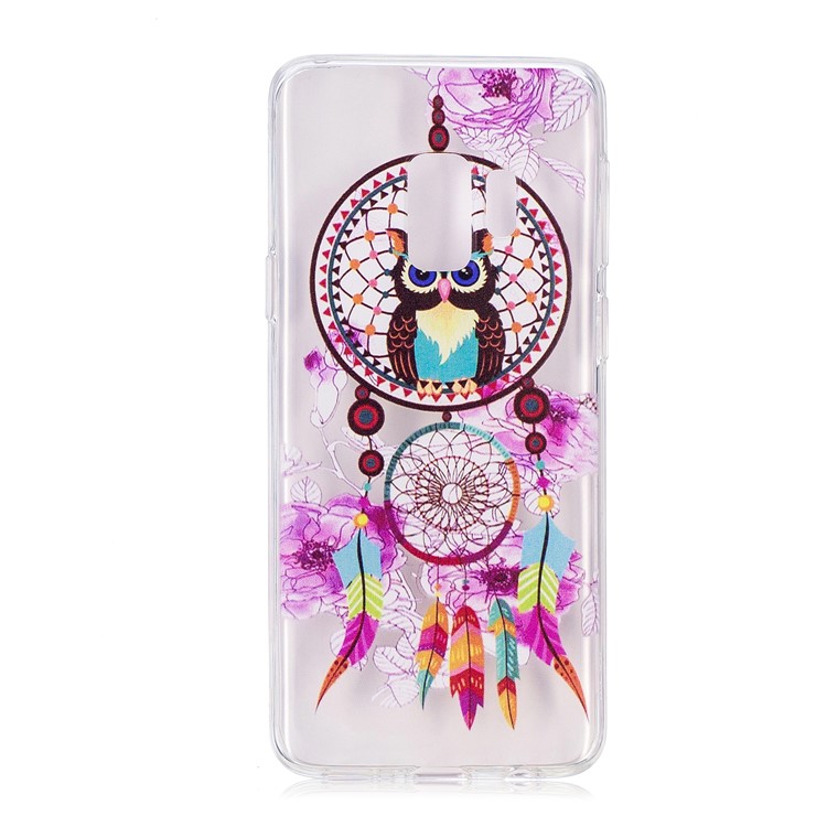 Embossment Patterned TPU Soft Back Case for Samsung Galaxy S9 SM-G960 - Owl on Dream Catcher-2