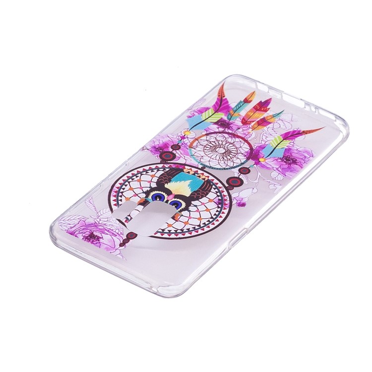Embossment Patterned TPU Soft Back Case for Samsung Galaxy S9 SM-G960 - Owl on Dream Catcher-4