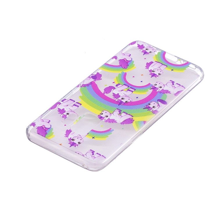 Embossment Patterned TPU Soft Back Casing for Samsung Galaxy S9 SM-G960 - Unicorns and Rainbow-4