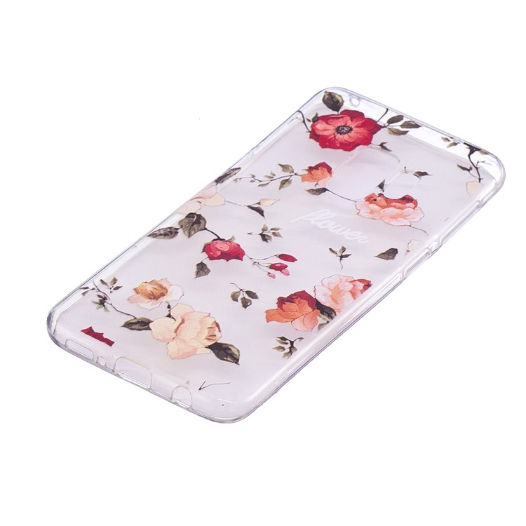 Embossment Patterned TPU Soft Case for Samsung Galaxy S9 SM-G960 - Flowers-3