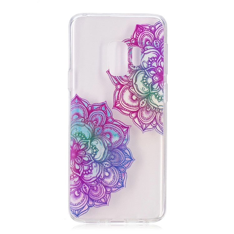 Embossment Patterned TPU Soft Casing for Samsung Galaxy S9 SM-G960 - Lotus-2