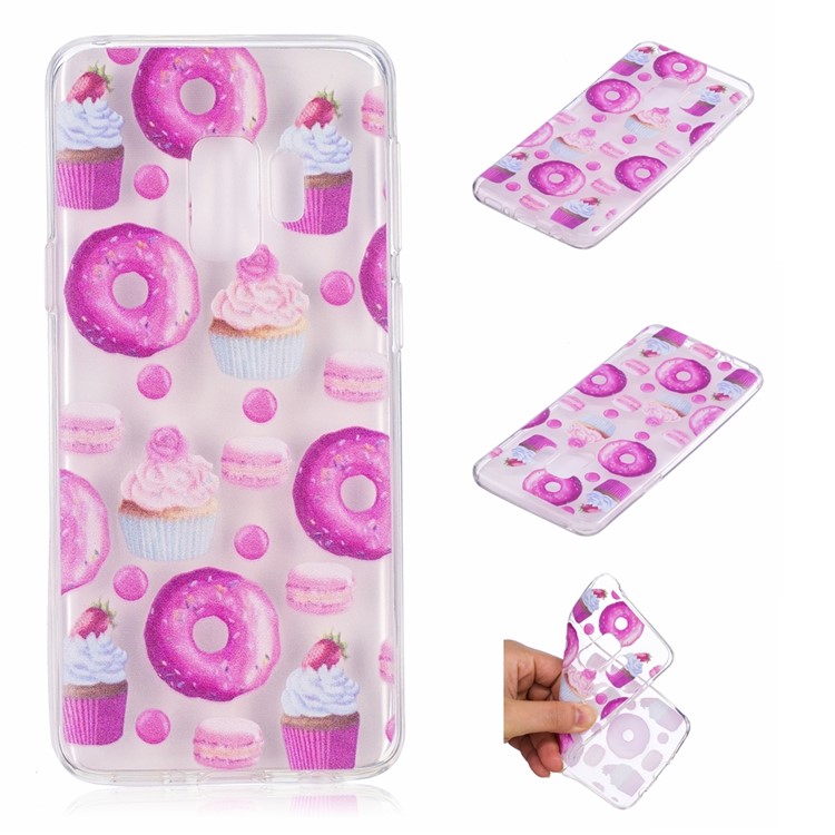 Embossment Patterned TPU Soft Mobile Phone Case for Samsung Galaxy S9 SM-G960 - Dessert-1