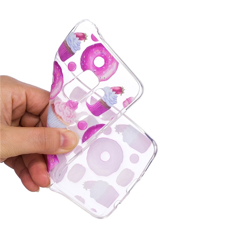Embossment Patterned TPU Soft Mobile Phone Case for Samsung Galaxy S9 SM-G960 - Dessert-5