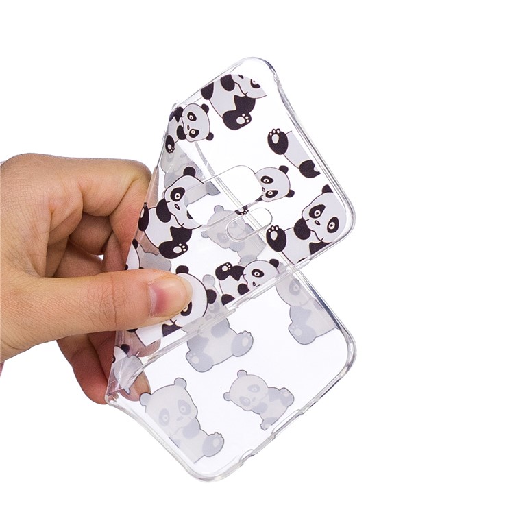 Embossment Patterned TPU Soft Cell Phone Case for Samsung Galaxy S9 SM-G960 - Pandas-5