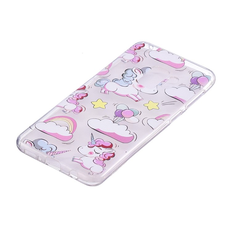 Embossment Patterned TPU Soft Mobile Phone Cover for Samsung Galaxy S9 SM-G960 - Shy Unicorns-3