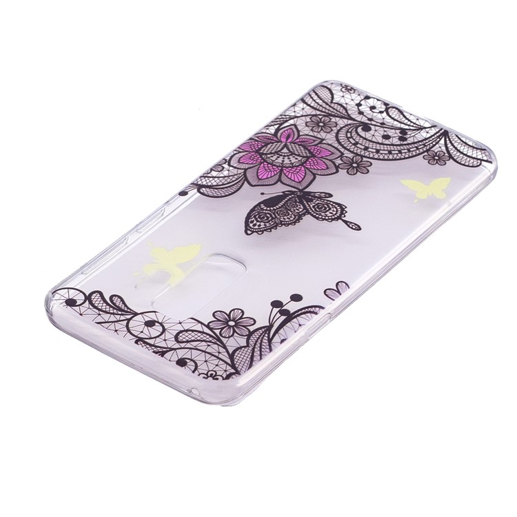 Embossment Patterned Soft TPU Gel Cover for Samsung Galaxy S9 Plus SM-G965 - Flower and Butterfly-4