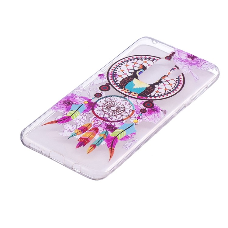 Embossment Patterned Soft TPU Back Case for Samsung Galaxy S9 Plus SM-G965 - Owl on Dream Catcher-3