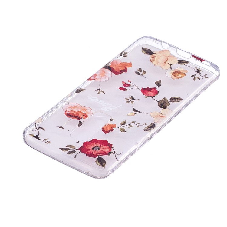 Embossment Patterned Soft TPU Cell Phone Cover for Samsung Galaxy S9 Plus SM-G965 - Flowers-4