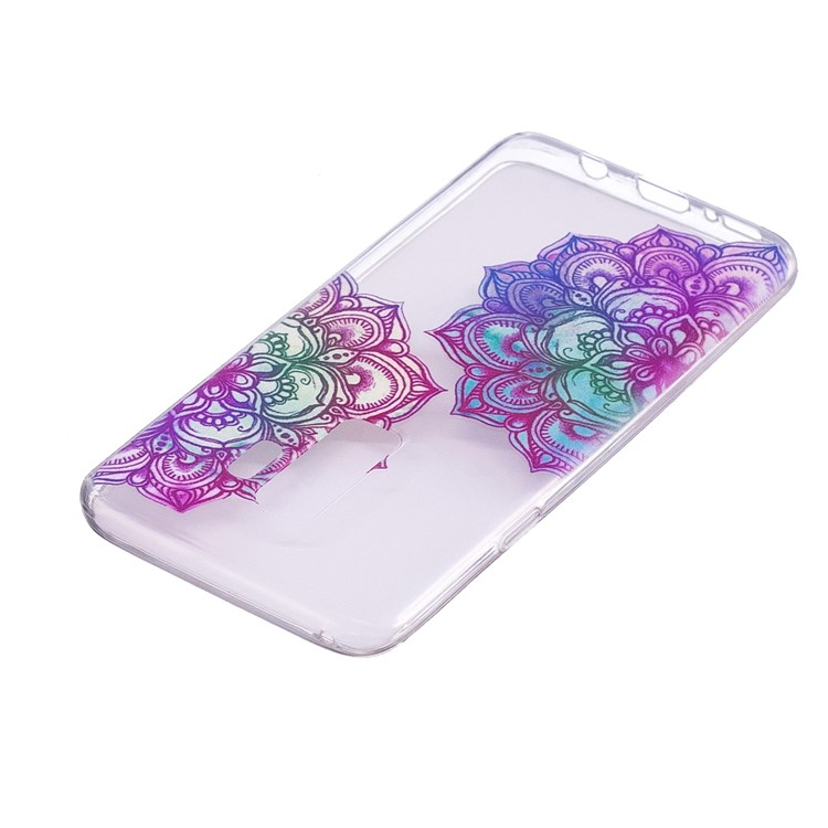 Embossment Patterned Soft TPU Mobile Casing for Samsung Galaxy S9 Plus SM-G965 - Colorful Lotus-4