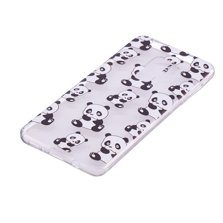 Embossment Patterned Soft TPU Protection Case for Samsung Galaxy S9 Plus SM-G965 - Pandas-3