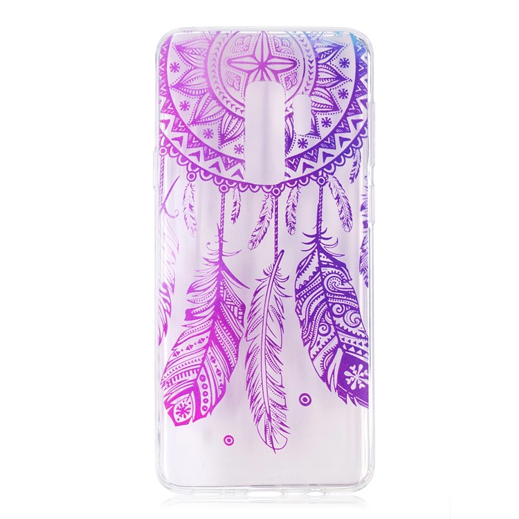 Embossment Patterned TPU Case Mobile Accessory for Samsung Galaxy S9 Plus SM-G965 - Feather Dream Catcher-2