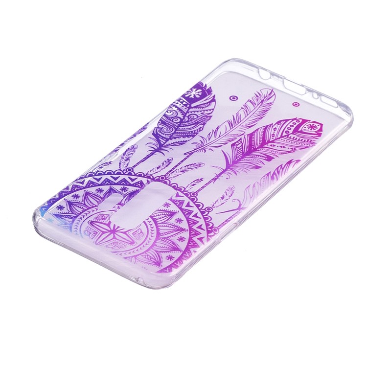 Embossment Patterned TPU Case Mobile Accessory for Samsung Galaxy S9 Plus SM-G965 - Feather Dream Catcher-4