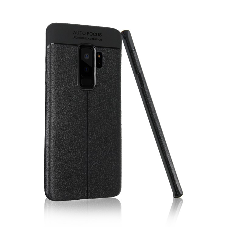 Ultra-thin Litchi Grain Soft TPU Back Phone Cover for Samsung Galaxy S9 Plus G965 - Black-7