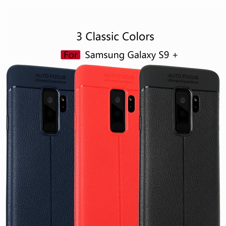 Litchi Texture Flexible TPU Mobile Phone Case for Samsung Galaxy S9 Plus G965 - Red-2