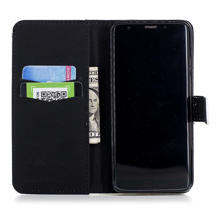 Embossed Pattern Leather Wallet Protective Shell Case for Samsung Galaxy S9 G960 - Do Not Touch My Phone-6