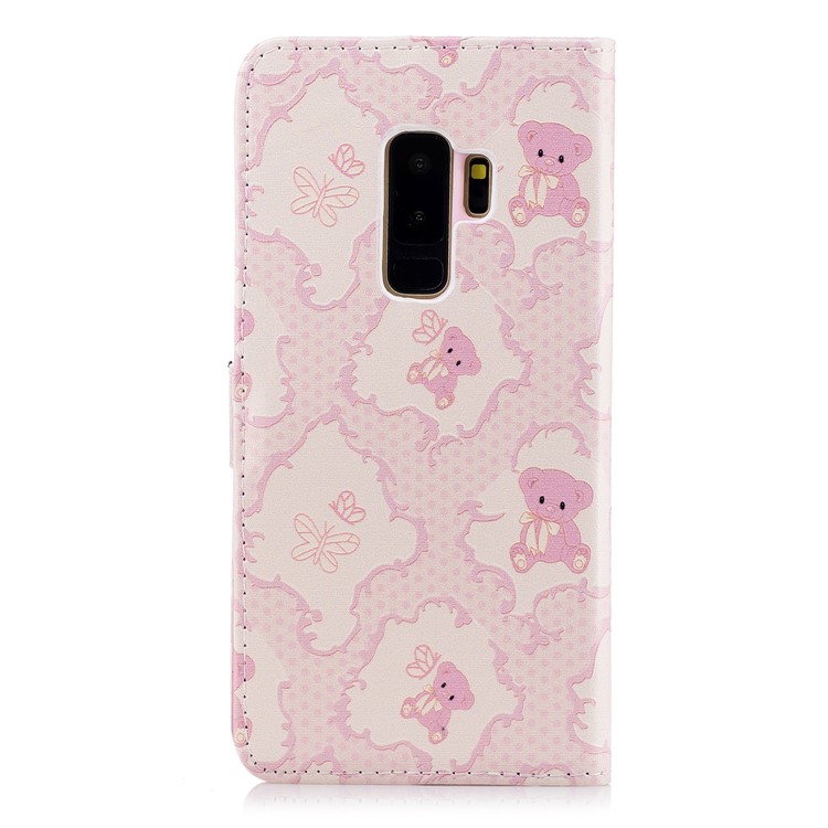 Embossing Pattern Leather Wallet Accessory Case with Card Holders for Samsung Galaxy S9+ G965 - Bears-3