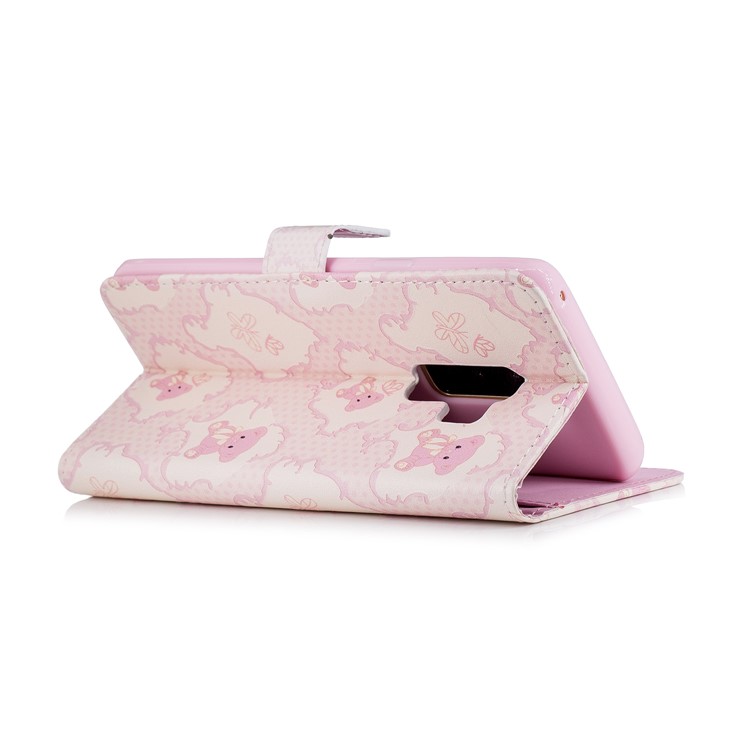 Embossing Pattern Leather Wallet Accessory Case with Card Holders for Samsung Galaxy S9+ G965 - Bears-4