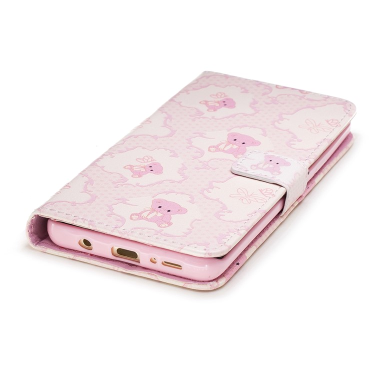 Embossing Pattern Leather Wallet Accessory Case with Card Holders for Samsung Galaxy S9+ G965 - Bears-5
