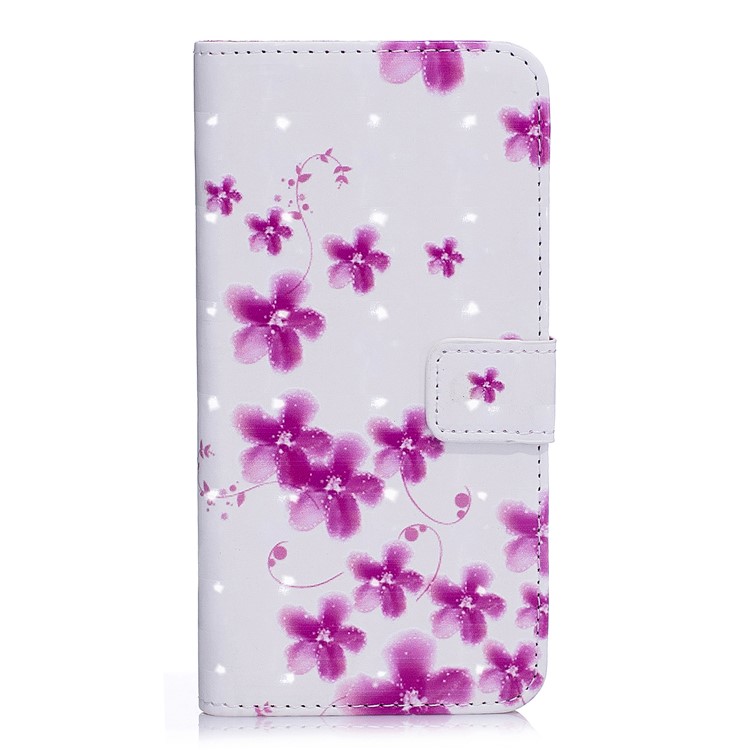 Light Spot Embossed Leather Stand Protective Case for Samsung Galaxy S9 SM-G960 - Pretty Flowers-2