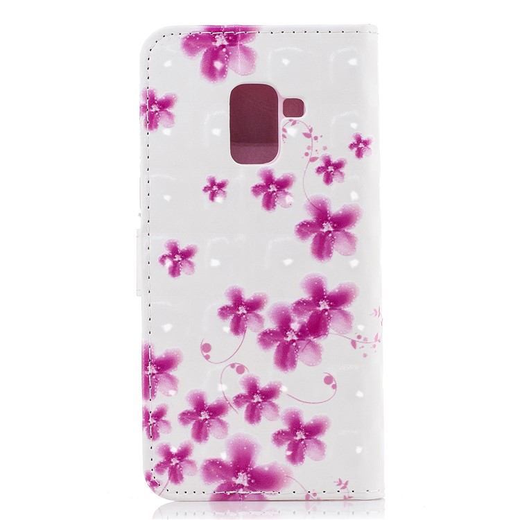 Pattern Printing Wallet Leather Protection Case for Samsung Galaxy A8 (2018) - Vivid Flowers-3