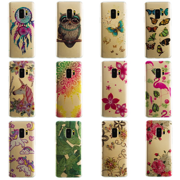 IMD Glitter Powder TPU Phone Case for Samsung Galaxy S9 SM-G960 - Owl Pattern-9