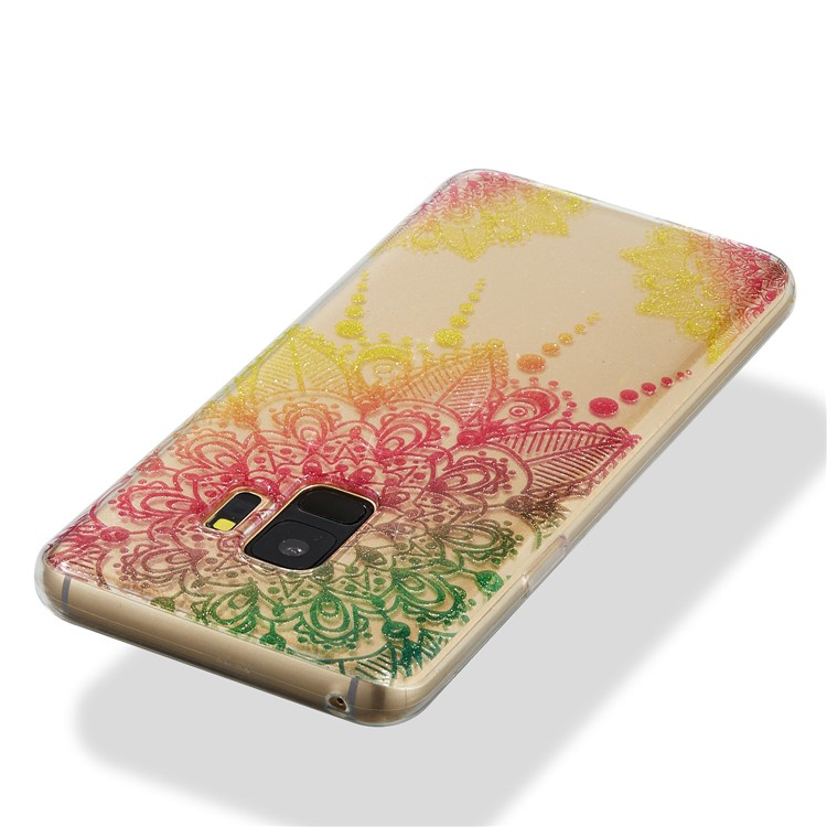 IMD Glitter Powder TPU Cell Phone Case for Samsung Galaxy S9 SM-G960 - Mandala-4